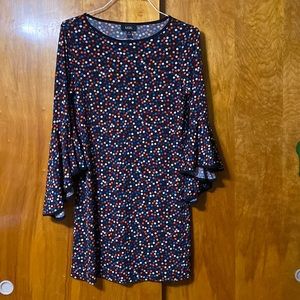 MSK M Polkadot dress with bell sleeves